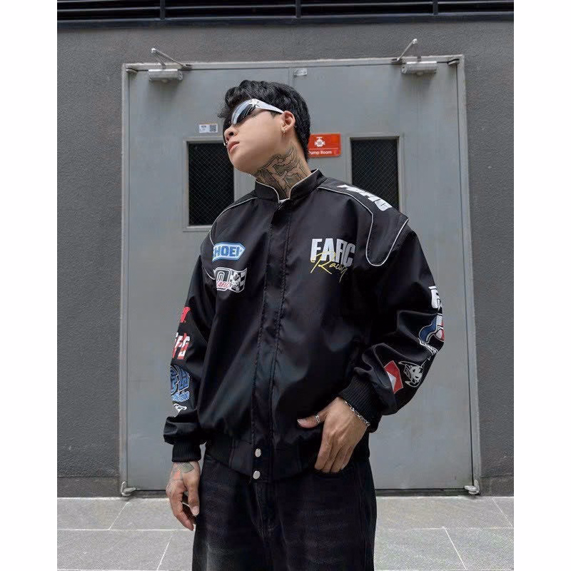Áo Khoác Dù Nam Áo Được In Chữ Fafic Speedometer Bao Sắc Nét Áo Khoác Biker Racing Áo Form Rộng Áo Đẹp Hàng Hot Trend-Htm Fashion - Ảnh 8