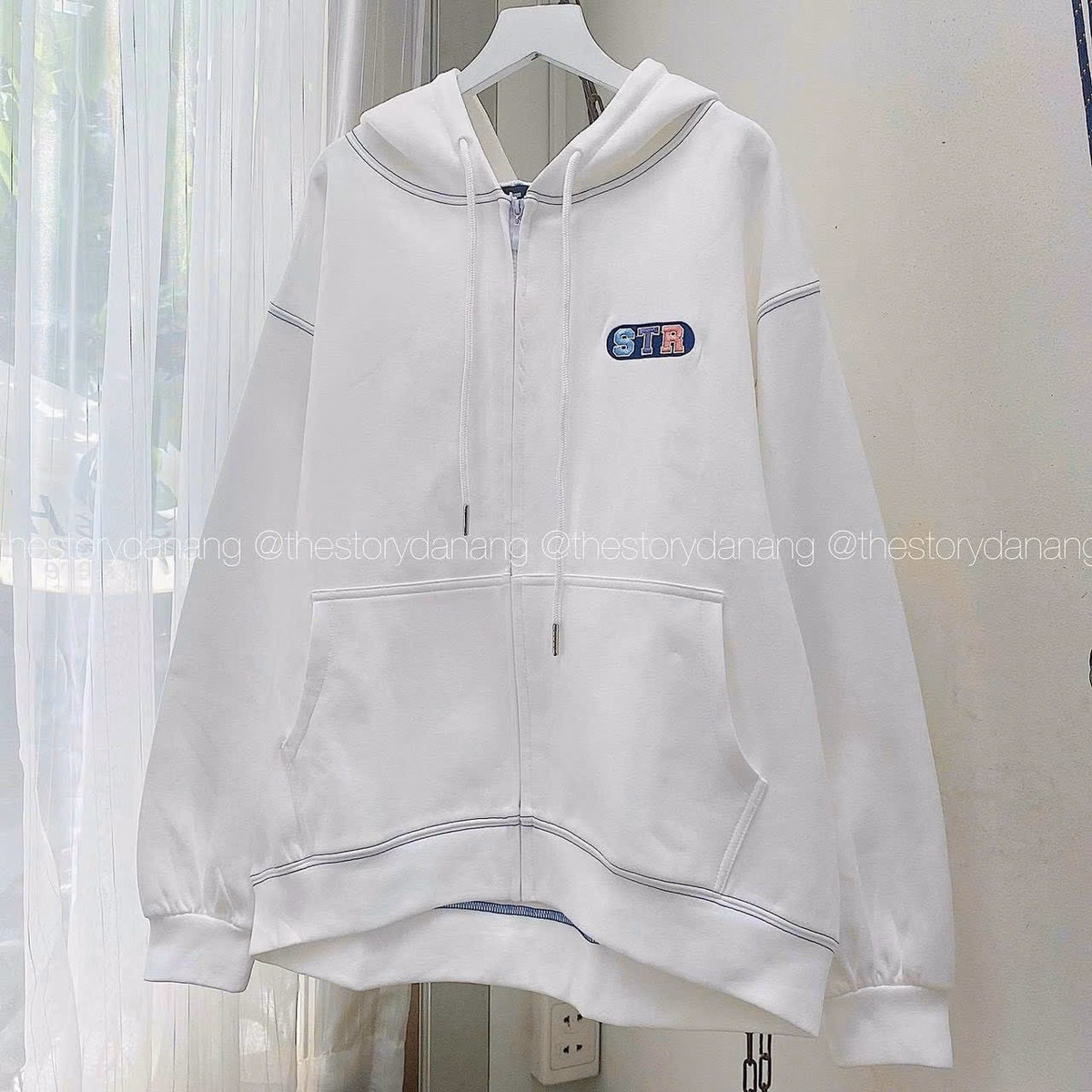 Áo Khoác Hoodie Nỉ Nam Nữ Chất Liệu Vải Nỉ Ngoại Có Dây Kéo Form Rộng Có In Chữ Str Siêu Sắc Nét Áo Đẹp Hàng Hot Trend-Htm Fashion - Ảnh 5