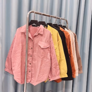 Áo Sơ Mi Nhung Nữ Với Dáng Form Đẹp Cao Cấp Được Thiết Kế Dáng Tay Phồng Khoét Đuôi Có Túi Áo Siêu Cute Áo Đẹp Hàng Hot Trend-Htm Fashion