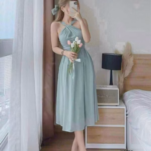 Đầm Váy Voan Nữ Cổ Yếm Dáng Xòe Bt832 - Nana House