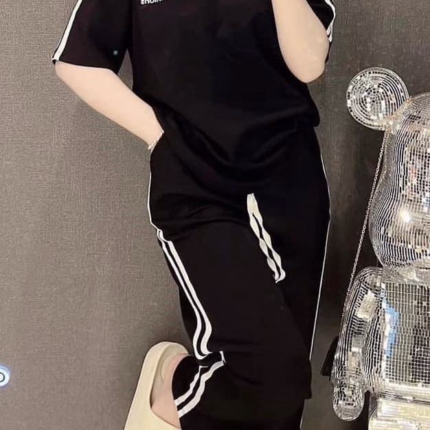 Set Bộ Đồ Nữ Adidas Thun Tăm Lạnh Quần Suông Dài Bt882 - Nana House - Ảnh 5