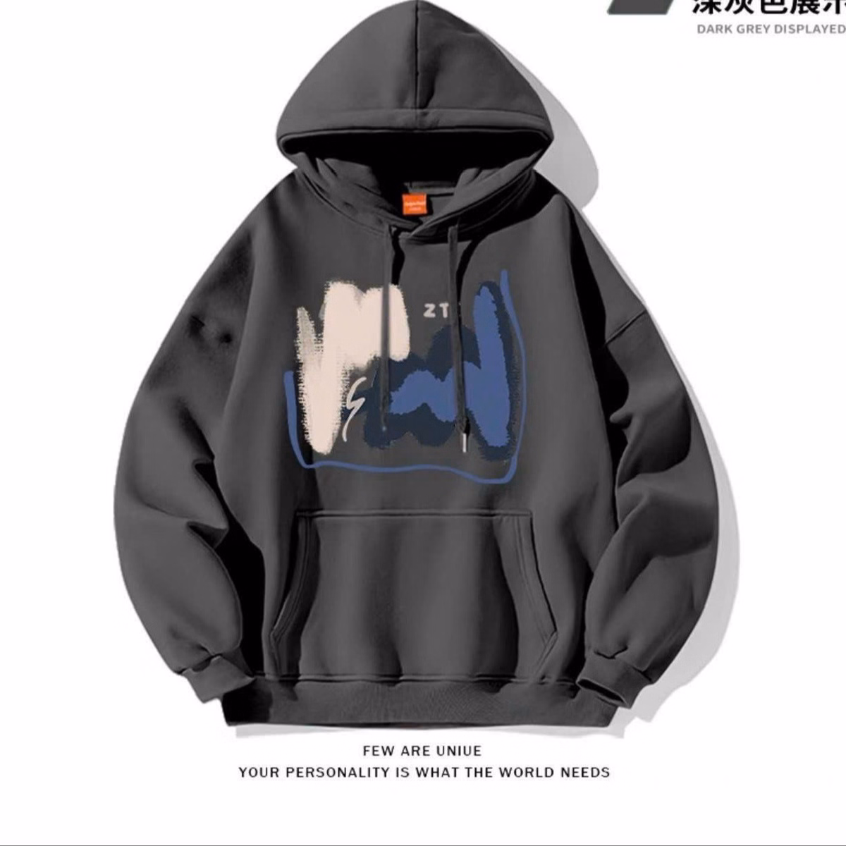 Áo Hoodie Nỉ Ngoại Nam Nữ Phối Theo Phong Cách Form Rộng Áo In Zt Với Chất Liệu Vải Dày Dặn Nón Trùm Đầu Cute Kèm Dây Kéo Áo Đẹp Hàng Hot Trend-Htm Fashion - Ảnh 5