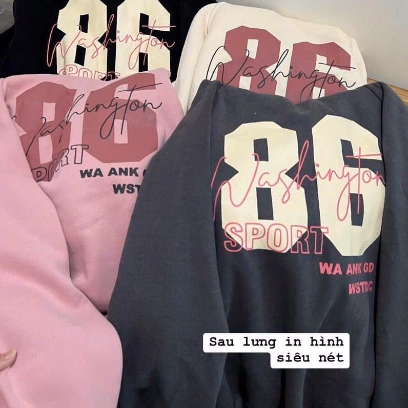 Áo Hoodie Nỉ Dệt Nam Nữ Với Chất Dáng Form Rộng Bao Ngầu Áo Được Thiế Kế In Chữ 86 Nổi Bật Chất Vải Dày Dặn Có Nón Trùm Đầu Áo Đẹp Hàng Hot Trend-Htm Fashion - Ảnh 4