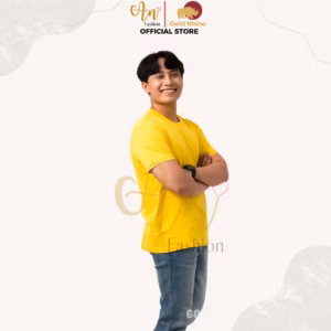 Áo Thun Nam Cổ Tròn Màu Vàng 100% Cotton Cao Cấp - Gold Rhino