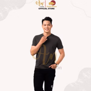Áo Thun Nam Cổ Tròn Màu Rêu Đậm 100% Cotton Cao Cấp - Gold Rhino