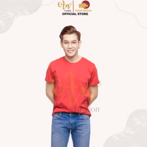 Áo Thun Nam Cổ Tròn Màu Đỏ Tươi 100% Cotton Cao Cấp - Gold Rhino