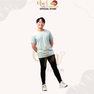 Áo Thun Nam Cổ Tròn Màu Bạc Hà 100% Cotton Cao Cấp - Gold Rhino
