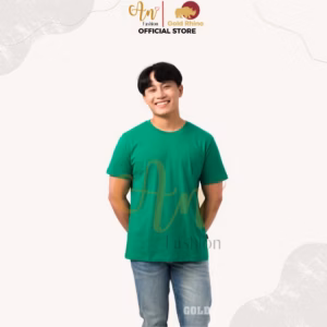 Áo Thun Nam Cổ Tròn Màu Xanh Két 100% Cotton Cao Cấp - Gold Rhino