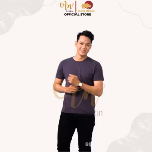 Áo Thun Nam Cổ Tròn Màu Than Chì 100% Cotton Cao Cấp - Gold Rhino