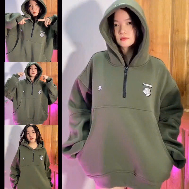 Áo Hoodie Nỉ Nam Nữ Phối Dáng Zíp Form Rộng Bao Đẹp Áo In Chữ Good Habits Bao Đẹp Chất Liệu Vải Nỉ Dày Dặn Có Nón Cute Áo Đẹp Hàng Hot Trend-Htm Fashion - Ảnh 8