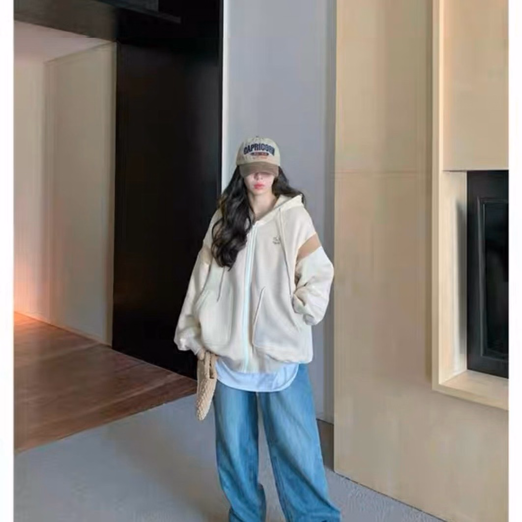 Áo Khoác Hoodie Nỉ Nam Nữ Chất Dáng Form Rộng Áo Phối Viền Bên 2 Cánh Tay Chất Vải Dày Dặn Kèm Mũ Cute Áo Đẹp Hàng Hot Trend-Htm Fashion - Ảnh 8