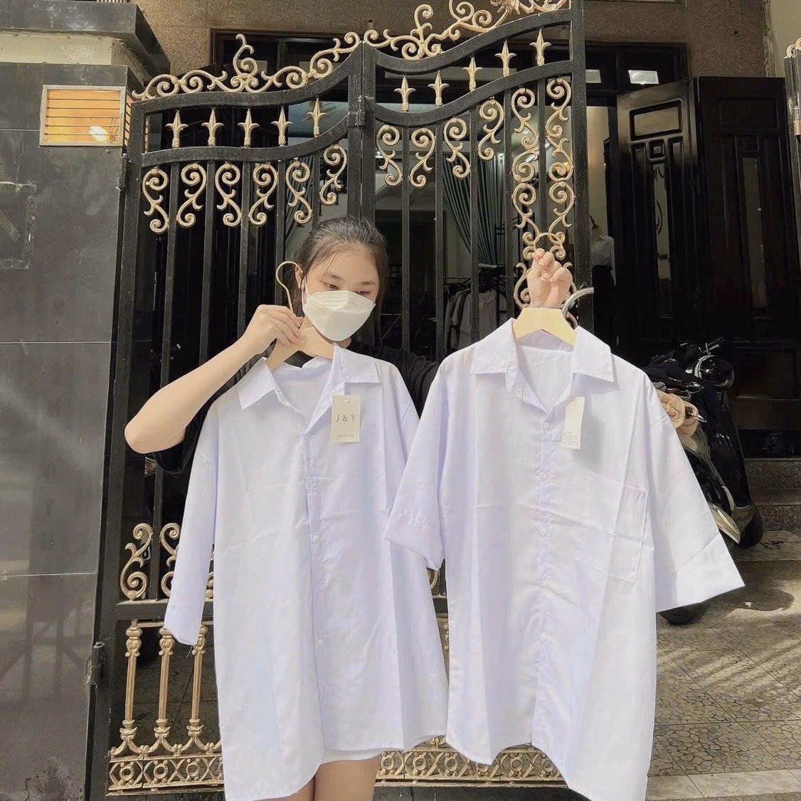 Áo Sơ Mi Trơn Nữ Đi Học Kiểu Dáng Lỡ Tay Chất Liệu Vải Mặc Mát Mẻ Phối Dáng Tinh Tế Form Rộng Bao Đẹp Hàng Hot Trend-Htm Fashion - Ảnh 2