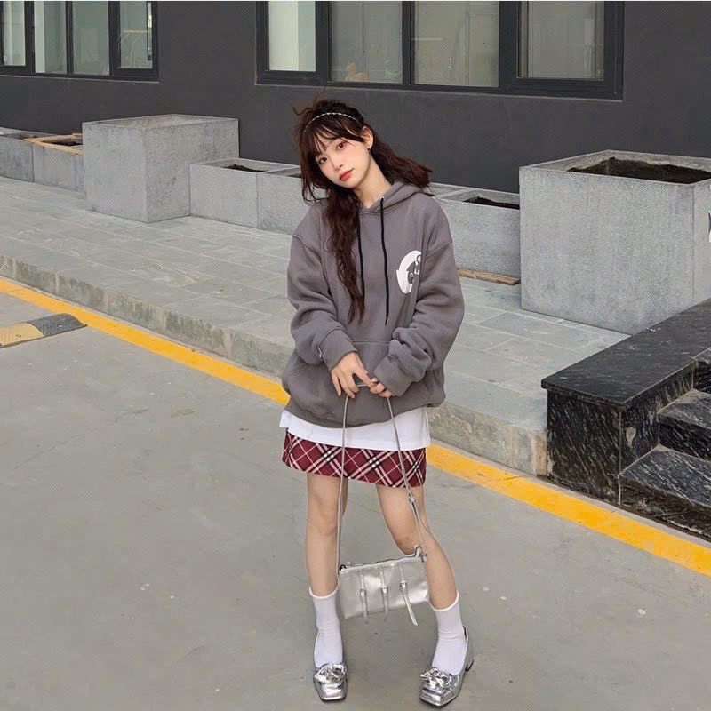 Áo Hoodie Nam Nữ Unisex Vải Nỉ Bông In Chữ C Calemmm Form Rộng Tp33 - Golden Dream - Ảnh 2