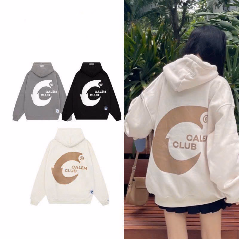 Áo Hoodie Nam Nữ Unisex Vải Nỉ Bông In Chữ C Calemmm Form Rộng Tp33 - Golden Dream