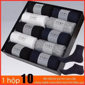 Set 10 Đôi Tất Chống Thối Hàng Xuất Nhật Đóng Túi Zip Ctb377 - Bechip