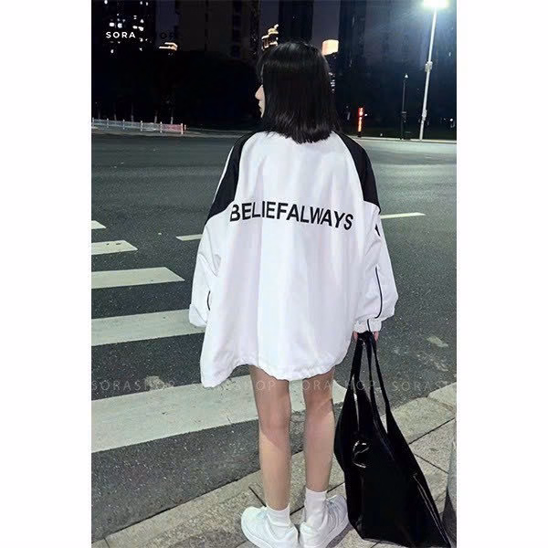 Áo Khoác Dù Nam Nữ 2 Lớp Unisex Belief Phối Tay Khác Màu Form Rộng Tp67 - Golden Dream - Ảnh 3