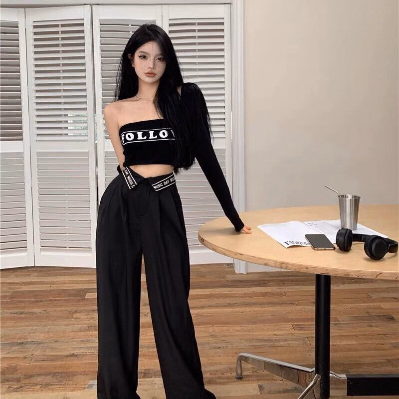 Set Bộ Đồ Nữ 3 Món Áo Ống Kèm Khoác Ngoài Mix Quần Suông Sa941 - Sam Store - Ảnh 2