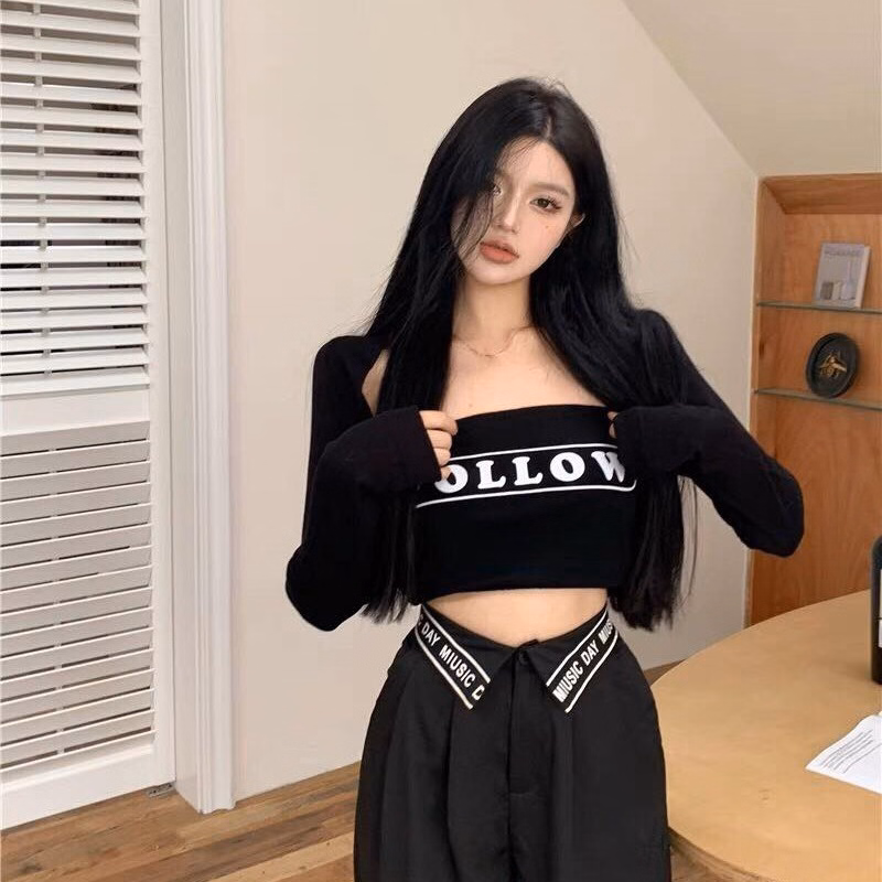 Set Bộ Đồ Nữ 3 Món Áo Ống Kèm Khoác Ngoài Mix Quần Suông Sa941 - Sam Store