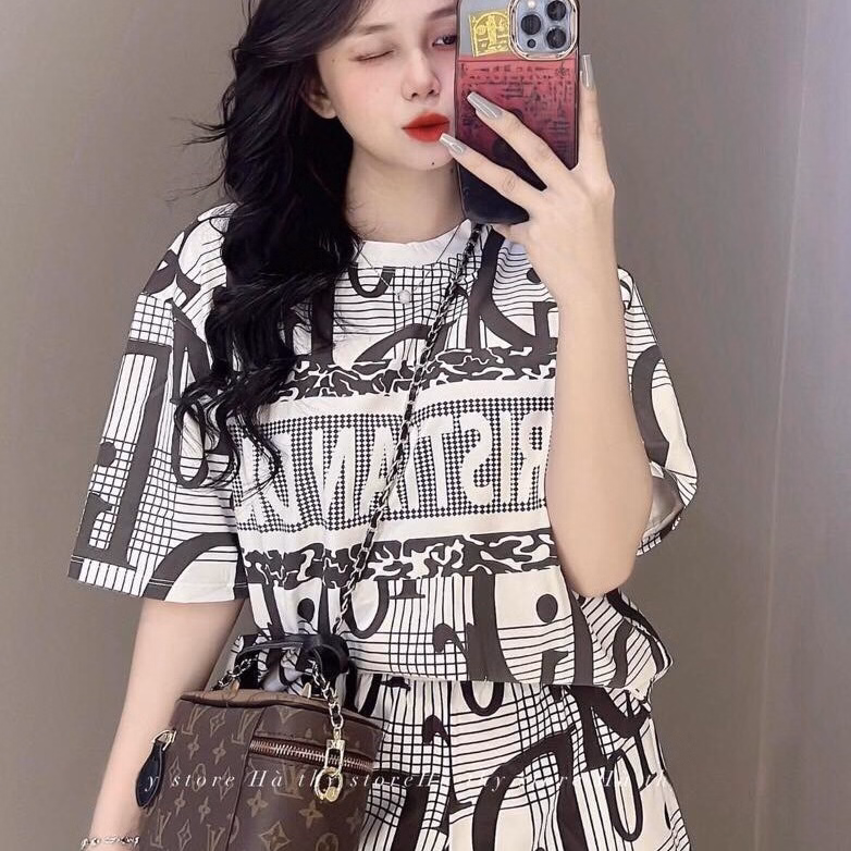 Set Bộ Đồ Nữ Thun In 3D Form Rộng Sa693 - Sam Store - Ảnh 4