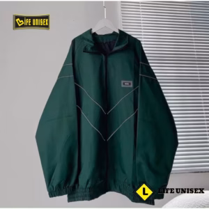 Áo Khoác Bomber Dù Thêu Wzs Sọc Phản Quang Nam Nữ Form Rộng 2 Lớp Gu72 - Nana House