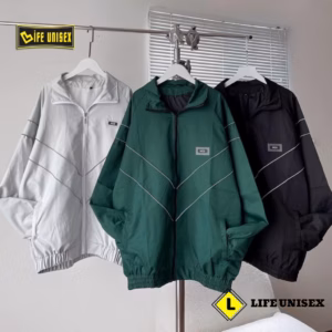 Áo Khoác Bomber Dù Thêu Wzs Sọc Phản Quang Nam Nữ Form Rộng 2 Lớp Sa221 - Sam Store