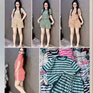Set Đồ Bộ Chất Thun Free Size Dưới 55Kg Sọc Ngang - Shop Mẹ Bống
