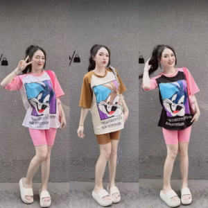 Set Đồ Bộ Chất Thun Nhật Free Size Dưới 60Kg Hình Thỏ Theas - Shop Mẹ Bống