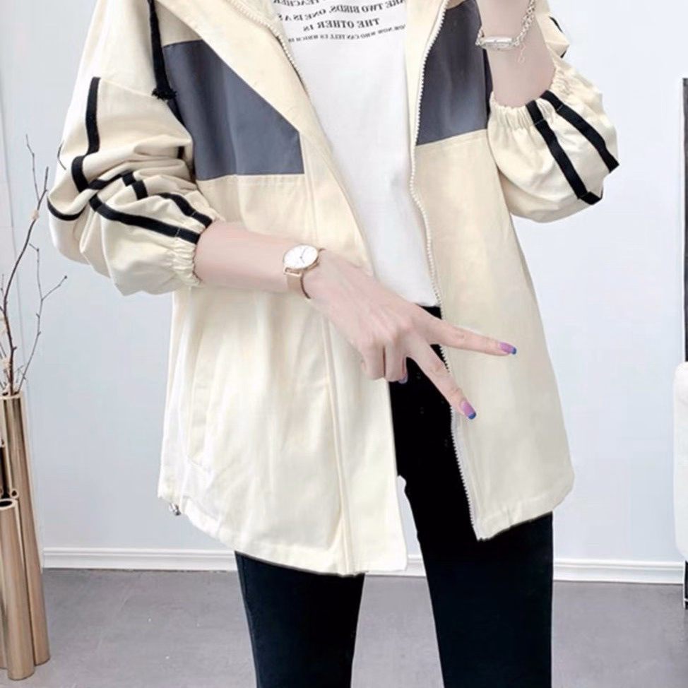 Áo Khoác Nữ Chống Nắng Phối Theo Sọc Tay Có 2 Màu Siêu Xinh Và Rất Tinh Tế Áo Đẹp Hàng Hot Trend-Htm Fashion - Ảnh 2