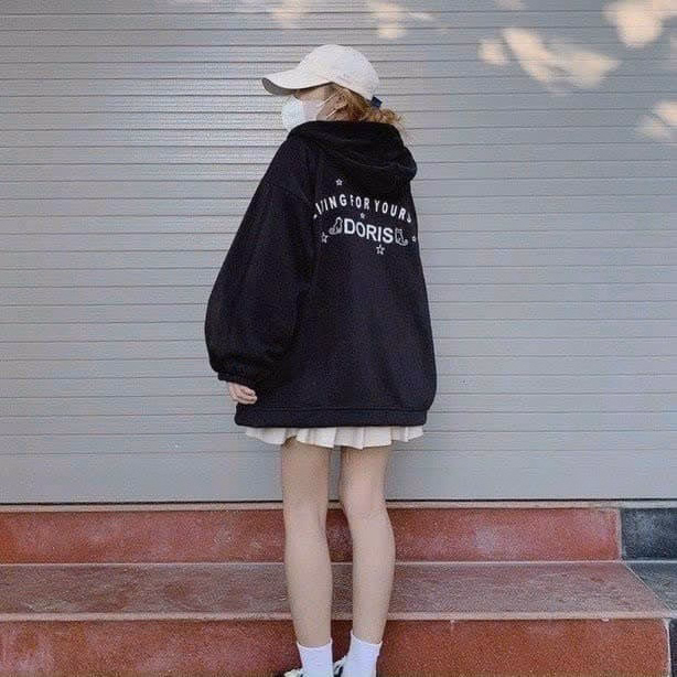 Áo Khoác Nỉ Hoodie Doris Dây Kéo Phía Trước Nam Nữ Unisex Ug771- Nana House