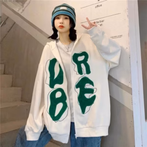 Áo Khoác Nỉ Chữ Lớn Ubre Dây Kéo Zip Nam Nữ Ulzzang Unisex Gu731 - Nana House