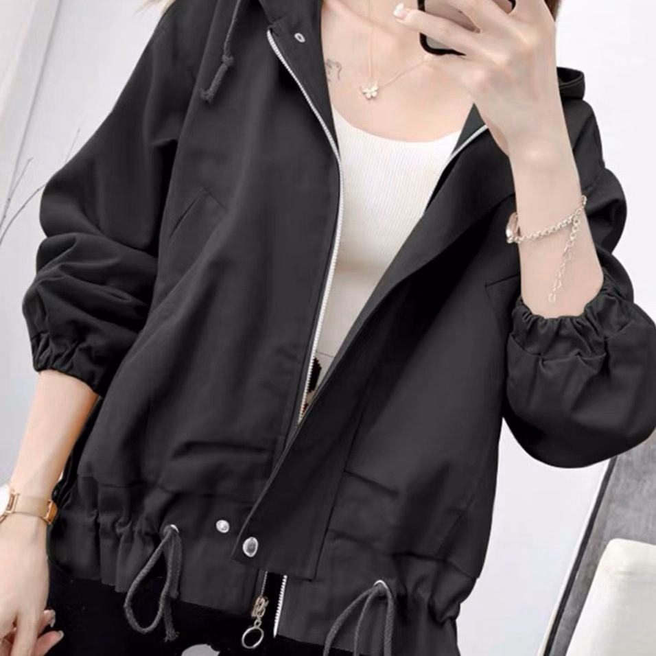 Áo Khoác Kaki Nữ Phối Phong Cách Thời Trang Thiết Kế Vải In 2 Lớp Áo Khoác Trơn Chống Nắng Cao Cấp Áo Đẹp Hàng Hot Trend-Htm Fashion - Ảnh 3