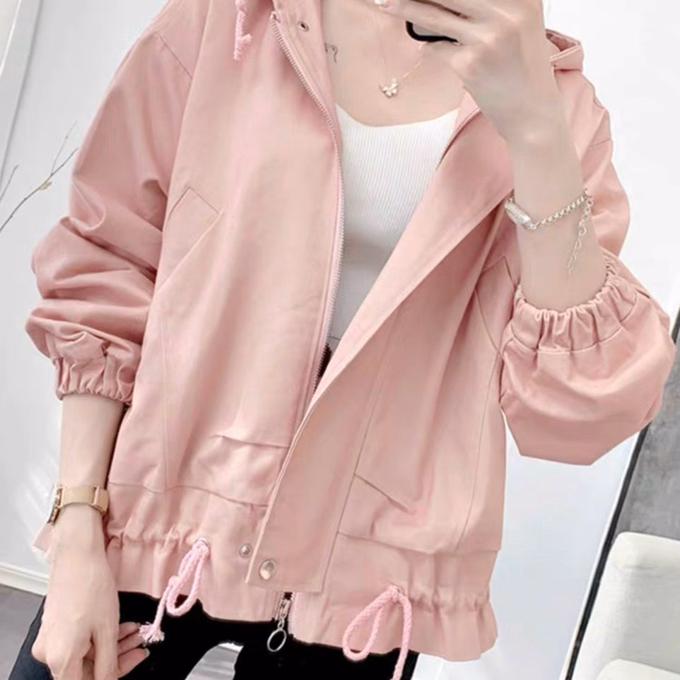 Áo Khoác Kaki Nữ Phối Phong Cách Thời Trang Thiết Kế Vải In 2 Lớp Áo Khoác Trơn Chống Nắng Cao Cấp Áo Đẹp Hàng Hot Trend-Htm Fashion