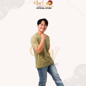 Áo Thun Nam Cổ Tròn Màu Xanh Bơ 100% Cotton Cao Cấp - Gold Rhino