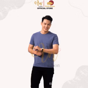 Áo Thun Nam Cổ Tròn Màu Việt Quất 100% Cotton Cao Cấp - Gold Rhino