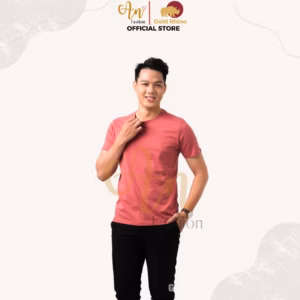Áo Thun Nam Cổ Tròn Màu Đỏ Ngói 100% Cotton Cao Cấp - Gold Rhino