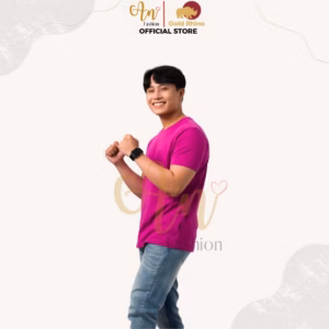 Áo Thun Nam Cổ Tròn Màu Hồng Lotus 100% Cotton Cao Cấp - Gold Rhino