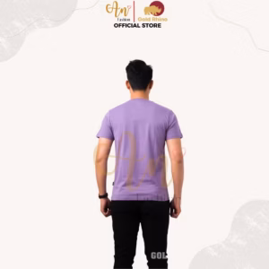 Áo Thun Nam Cổ Tròn Màu Tím Lavender 100% Cotton Cao Cấp - Gold Rhino