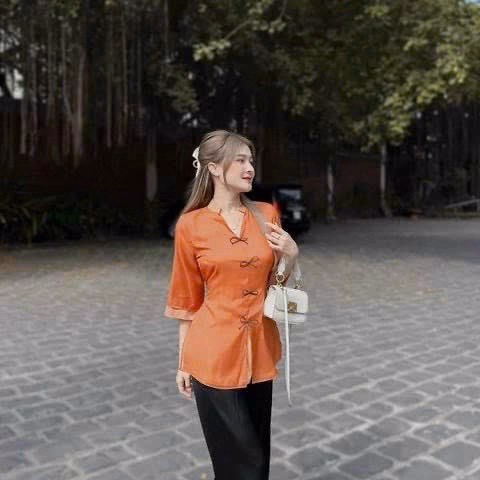 Set Bộ Đồ Nữ Áo Bà Ba Cổ Tàu Nút Mây Dd511- Nana House - Ảnh 3