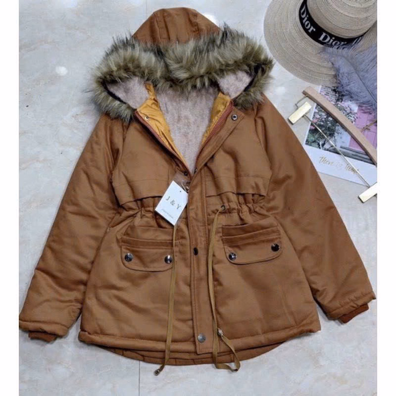 Áo Khoác Kaki Lót Bông Siêu Dày Dặn Chất Liệu Vải Hàng Cao Cấp Form Dài Kèm Phối Túi Sỏ Thắt Dây Eo Gọn Gàng Áo Đẹp Hàng Hot Trend-Htm Fashion - Ảnh 6