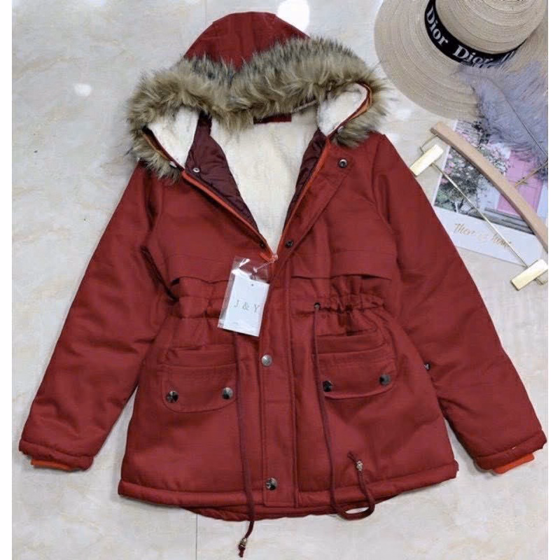 Áo Khoác Kaki Lót Bông Siêu Dày Dặn Chất Liệu Vải Hàng Cao Cấp Form Dài Kèm Phối Túi Sỏ Thắt Dây Eo Gọn Gàng Áo Đẹp Hàng Hot Trend-Htm Fashion - Ảnh 7