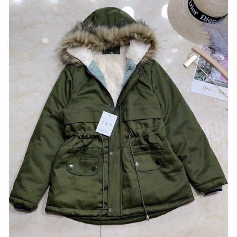 Áo Khoác Kaki Lót Bông Siêu Dày Dặn Chất Liệu Vải Hàng Cao Cấp Form Dài Kèm Phối Túi Sỏ Thắt Dây Eo Gọn Gàng Áo Đẹp Hàng Hot Trend-Htm Fashion - Ảnh 13