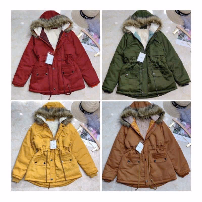 Áo Khoác Kaki Lót Bông Siêu Dày Dặn Chất Liệu Vải Hàng Cao Cấp Form Dài Kèm Phối Túi Sỏ Thắt Dây Eo Gọn Gàng Áo Đẹp Hàng Hot Trend-Htm Fashion