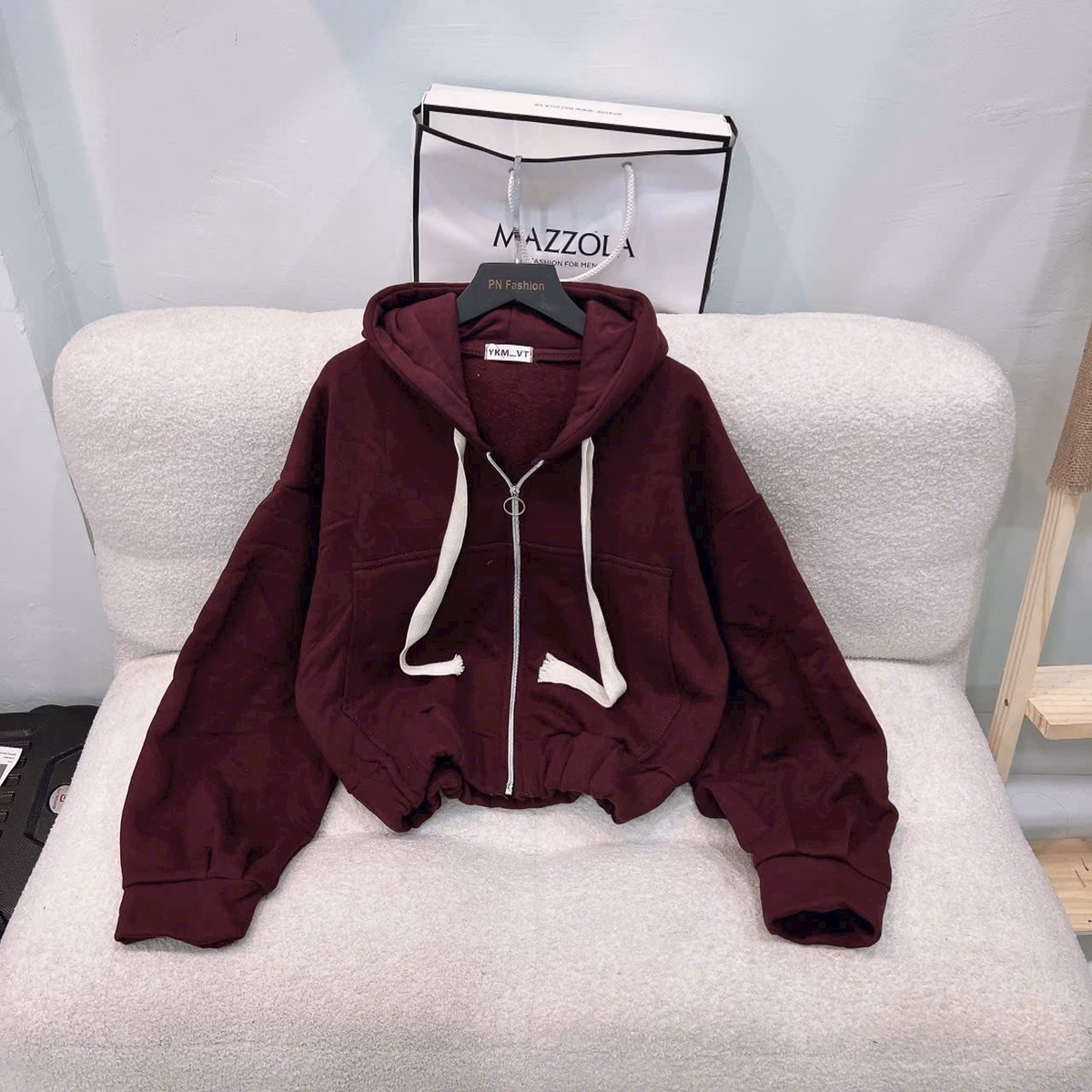 Áo Khoác Nữ Croptop Kiểu Lửng Nữ Chất Vải Nỉ Dày Bản To Nhiều Màu Sắc Áo Chuẩn Form Đẹp Hàng Hot Trend-Htm Fashion - Ảnh 3