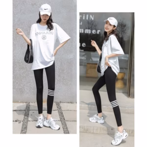 Quần Legging Phối 3 Sọc Chất Liệu Co Giãn, Kiểu Dáng Thể Thao Dành Cho Bạn Nữ Slcxq103 - Chipxinhxk
