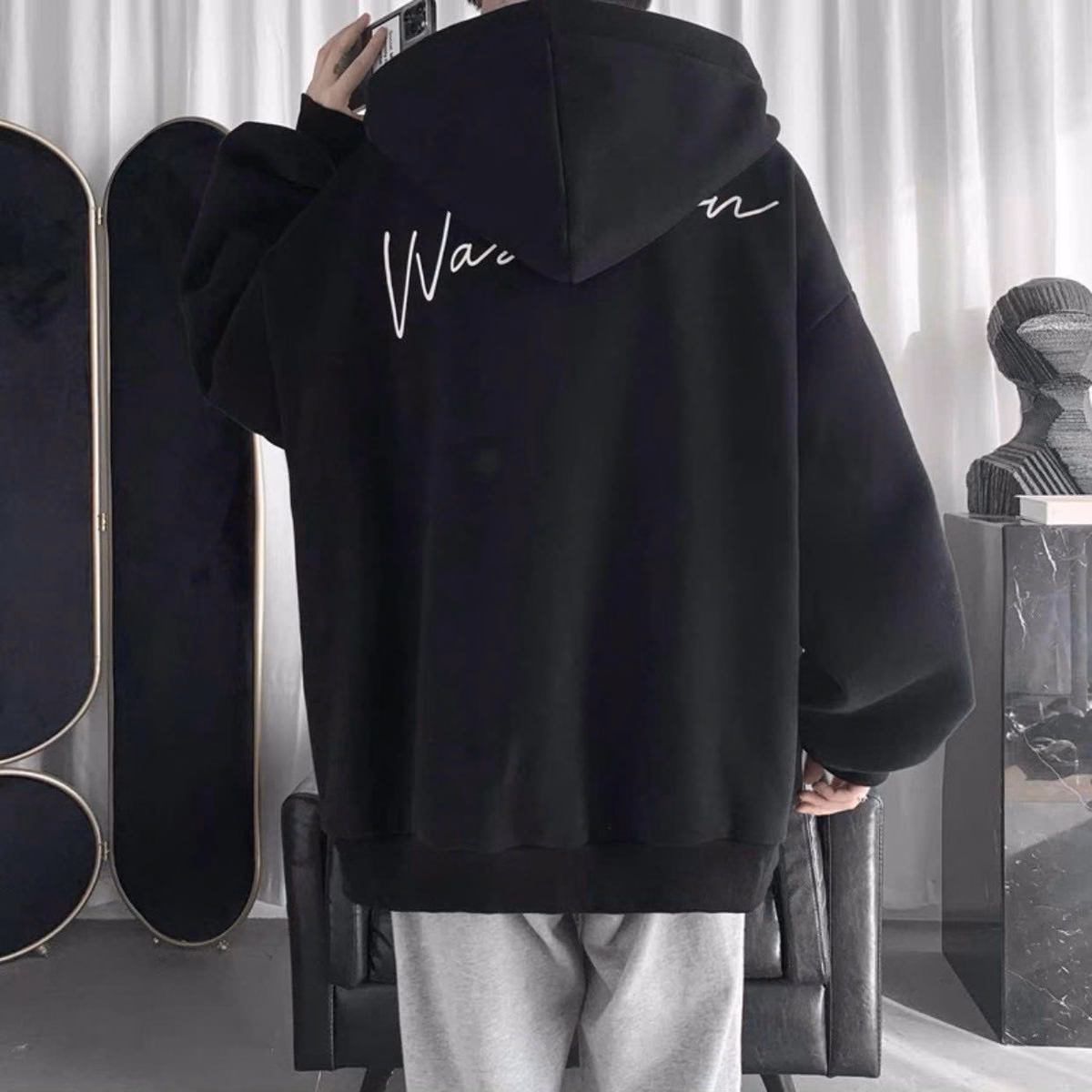 Áo Hoodie Nỉ Nam Nữ Phối Có Khóa Kéo Với Chất Liệu Vải Dày Dặn Bao Đẹp Hàng Hot Trend-Htm Fashion - Ảnh 3