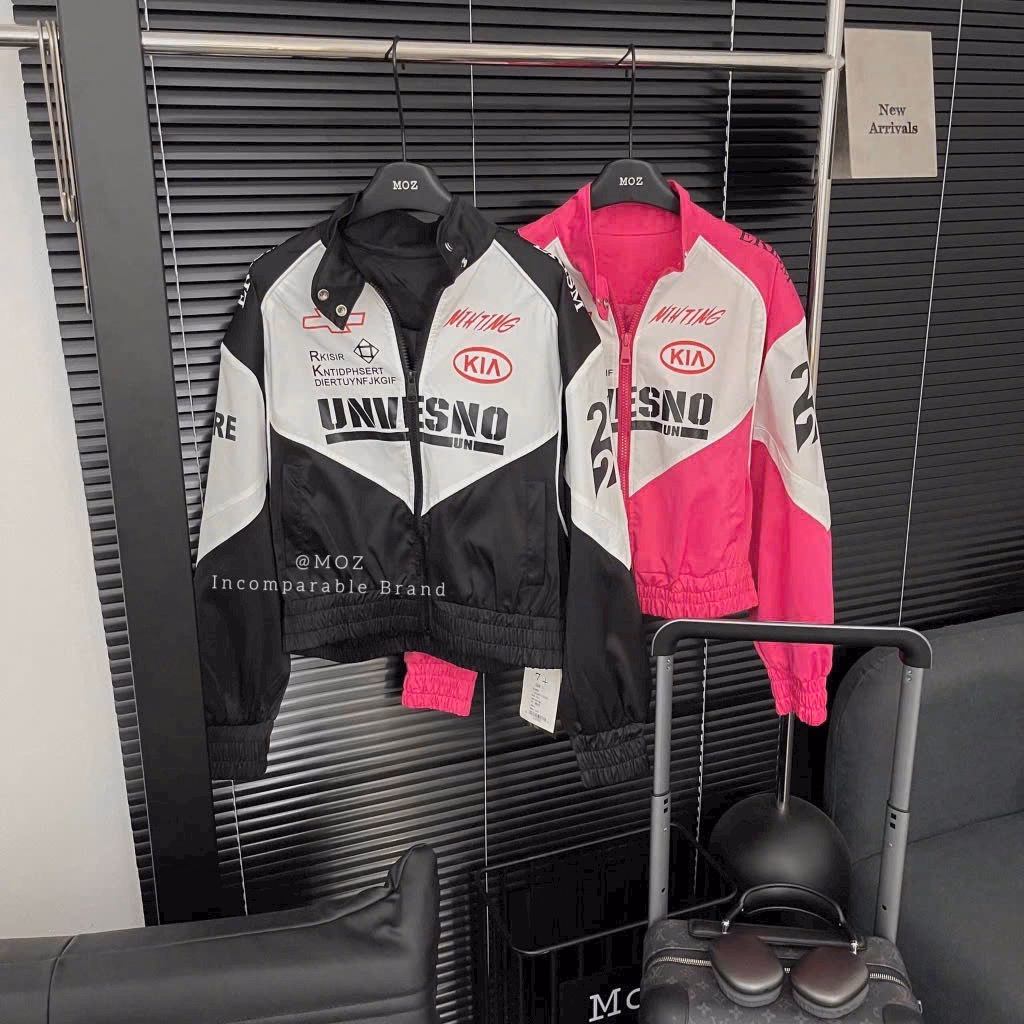 Áo Khoác Dù Bóng Chày Phong Cách Thời Trang Đường Phố In Nhiều Chữ Trên Áo Siêu Đáng Yêu Có Nút Bấm Trên Cổ Hàng Hot Trend-Htm Fashion - Ảnh 3