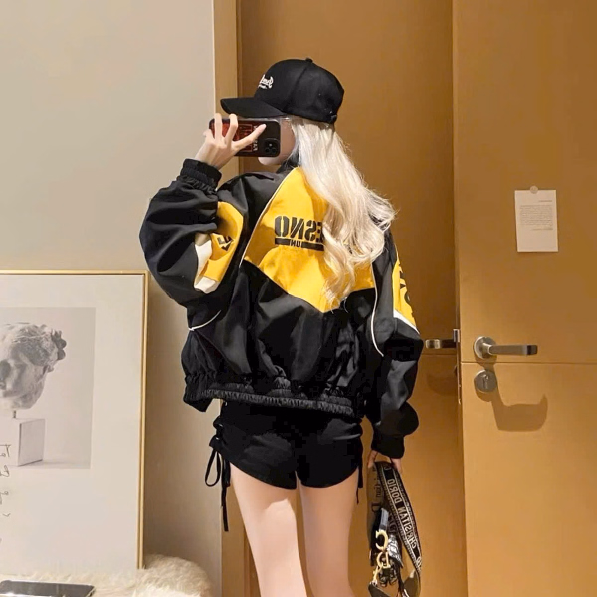 Áo Khoác Dù Bóng Chày Phong Cách Thời Trang Đường Phố In Nhiều Chữ Trên Áo Siêu Đáng Yêu Có Nút Bấm Trên Cổ Hàng Hot Trend-Htm Fashion - Ảnh 10