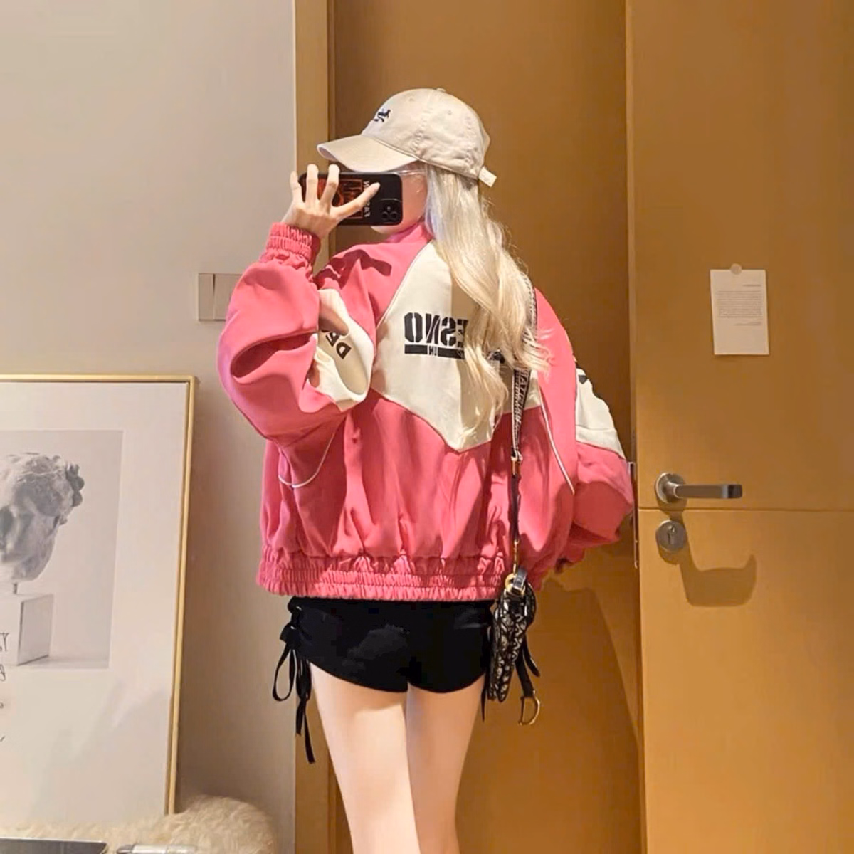 Áo Khoác Dù Bóng Chày Phong Cách Thời Trang Đường Phố In Nhiều Chữ Trên Áo Siêu Đáng Yêu Có Nút Bấm Trên Cổ Hàng Hot Trend-Htm Fashion - Ảnh 7