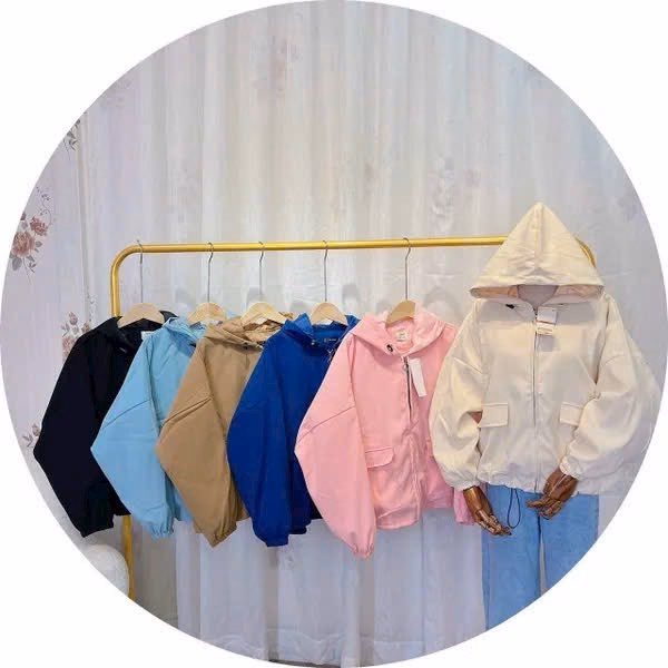 Áo Khoác Kaki Trơn Nữ Phối Túi Hộp Có Da Lộn 2 Lớp Kèm Nón Trùm Đầu Đẹp Form Rộng Khóa Zip Kéo Hot Trend-Htm Fashion - Ảnh 8