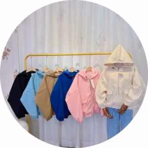 Áo Khoác Kaki Trơn Nữ Phối Túi Hộp Có Da Lộn 2 Lớp Kèm Nón Trùm Đầu Đẹp Form Rộng Khóa Zip Kéo Hot Trend-Htm Fashion